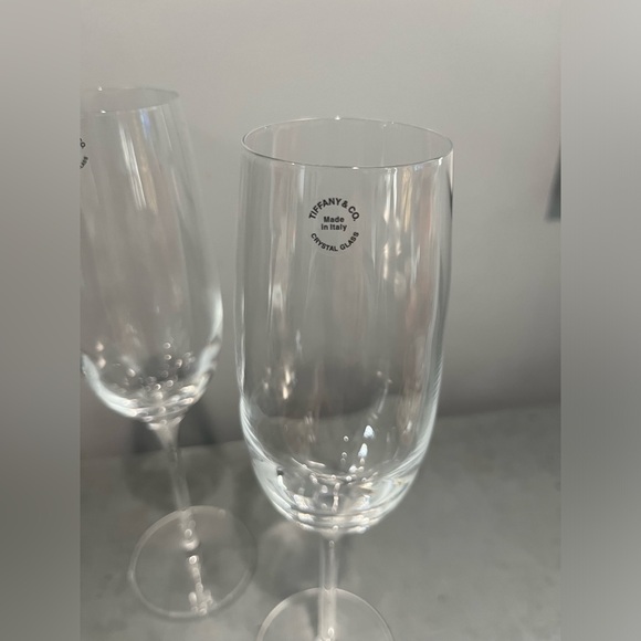 Tiffany and Co. crystal champagne glasses. Set of 2. Never used. - Picture 2 of 3